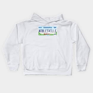 Noblesville Indiana License Plate Kids Hoodie
